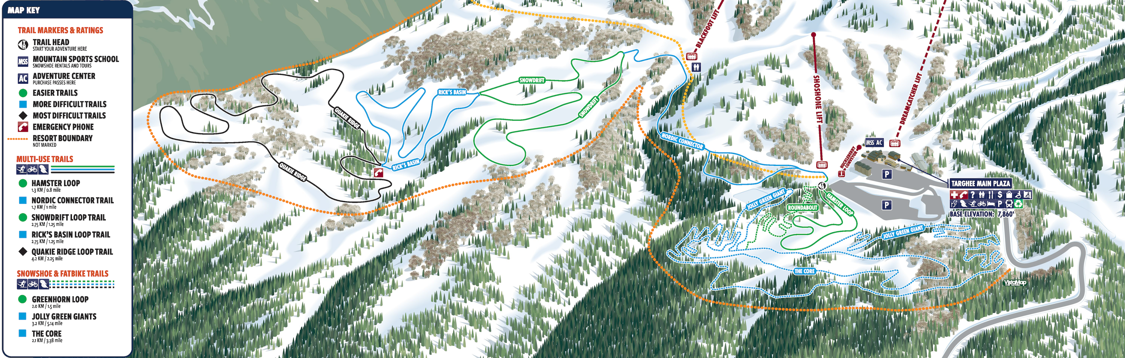 Grand Targhee Nordic Trail Map