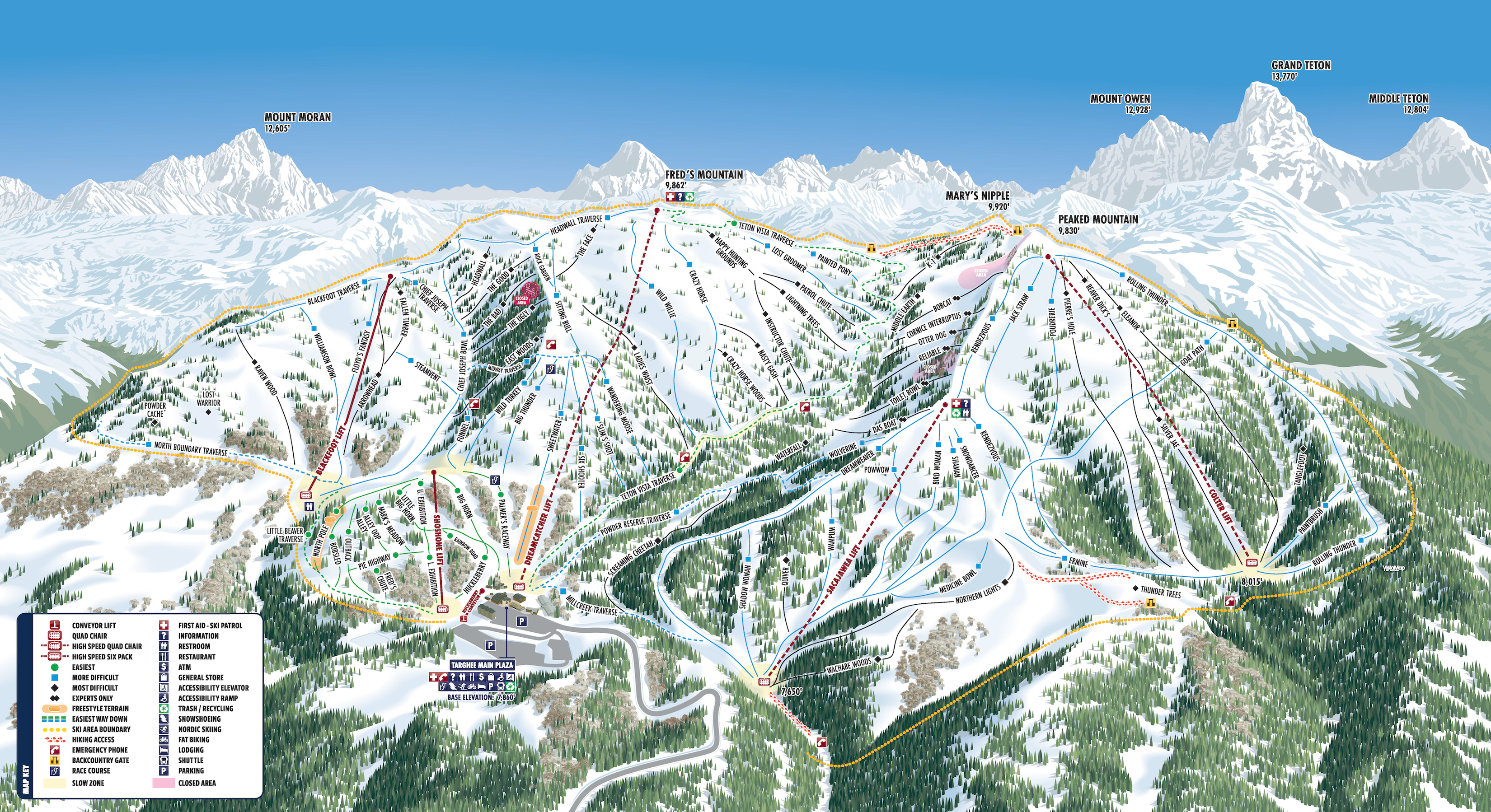 Grand Targhee Winter 23/24 Trail Map