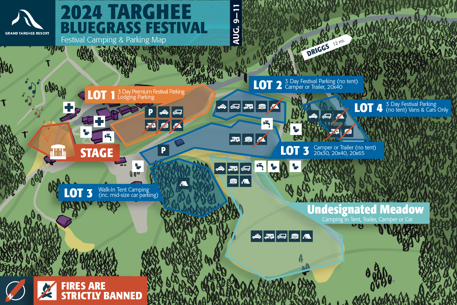 2024 Bluegrass Camping Map