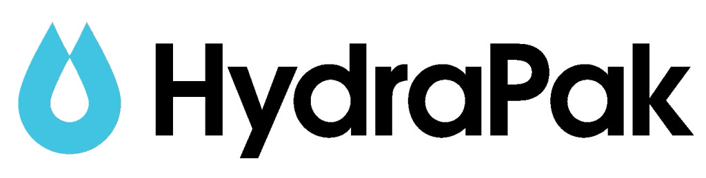 HydraPak logo with a blue water droplet icon.