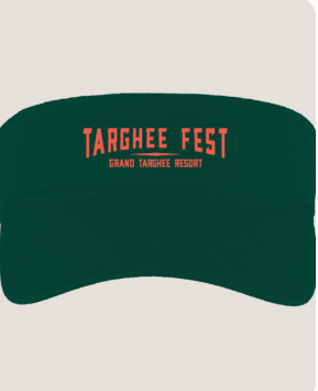Green visor with "Targhee Fest" text in orange.