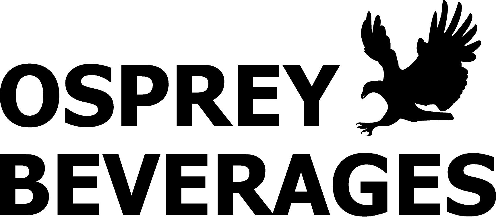 Osprey Beverages logo with a flying bird silhouette.