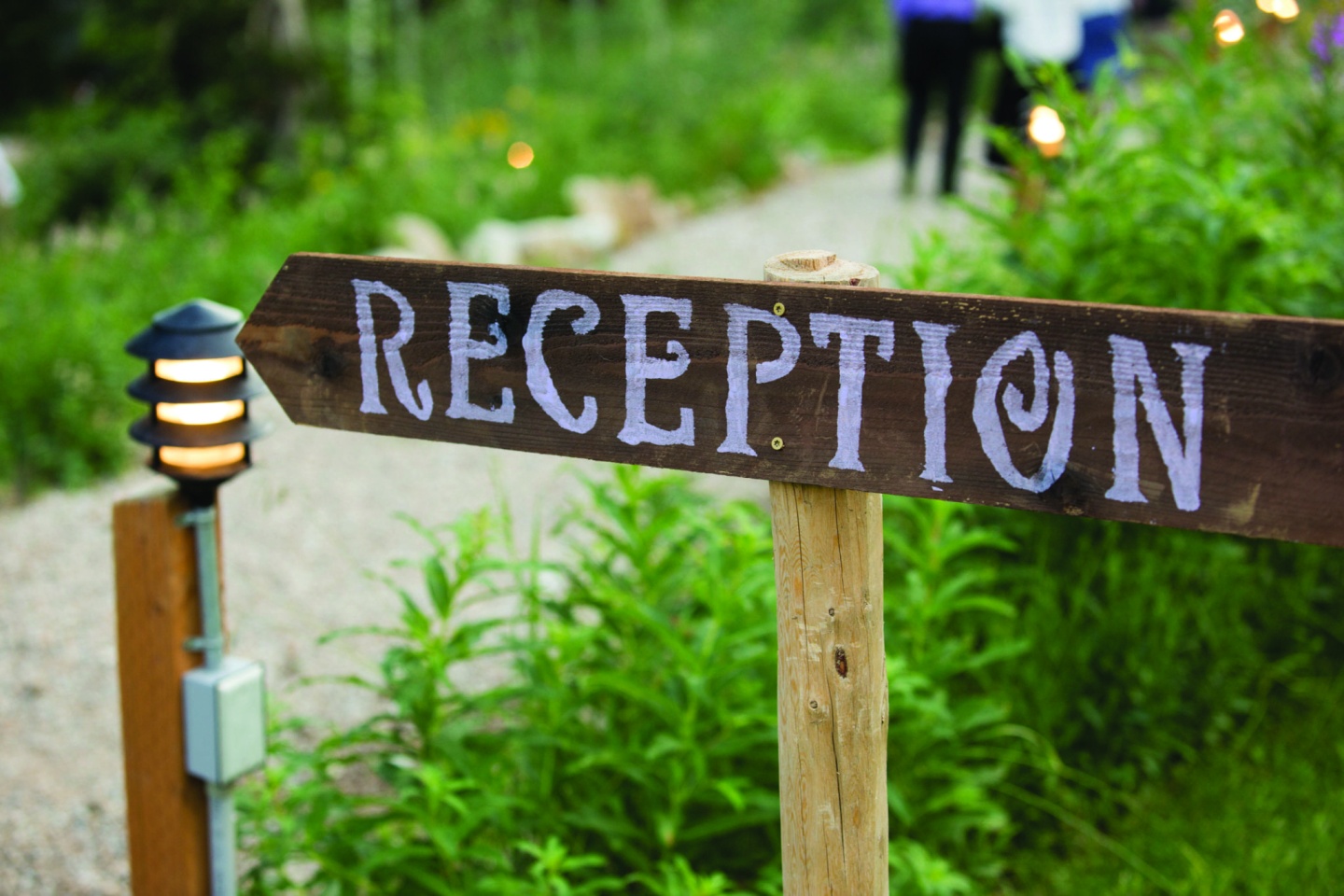 reception sign