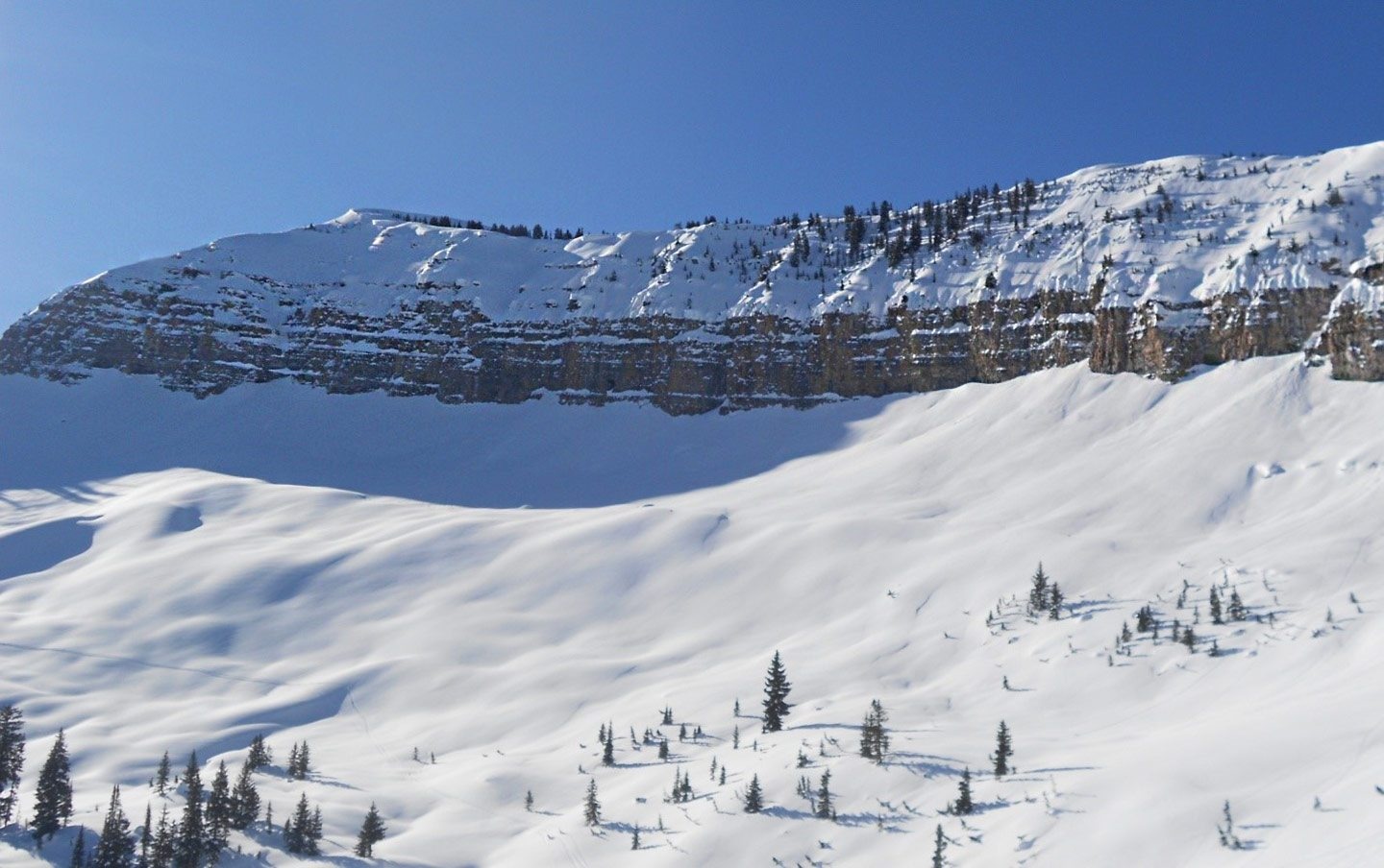 Cornice on North-East face of Fred’s Mountain