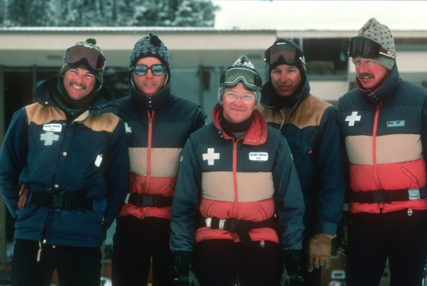 A portrait of ski patrol from the 80s