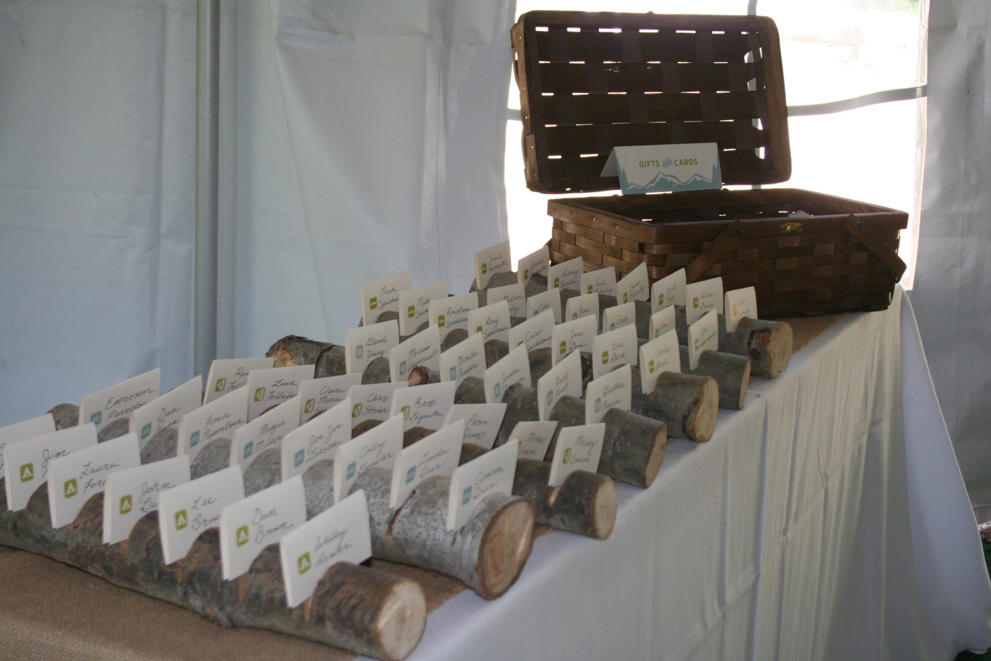 Wedding table settings