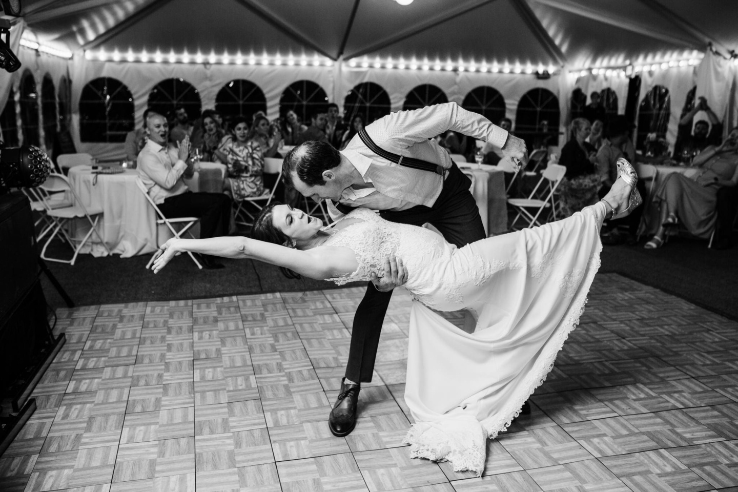Bride and groom first dance