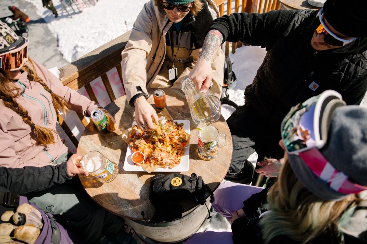 People eating Nachos