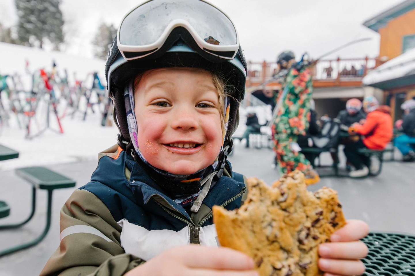 Child eating cookie