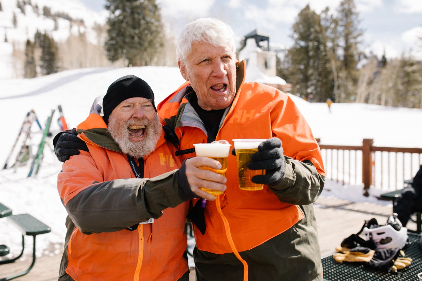 Old guys celebrating