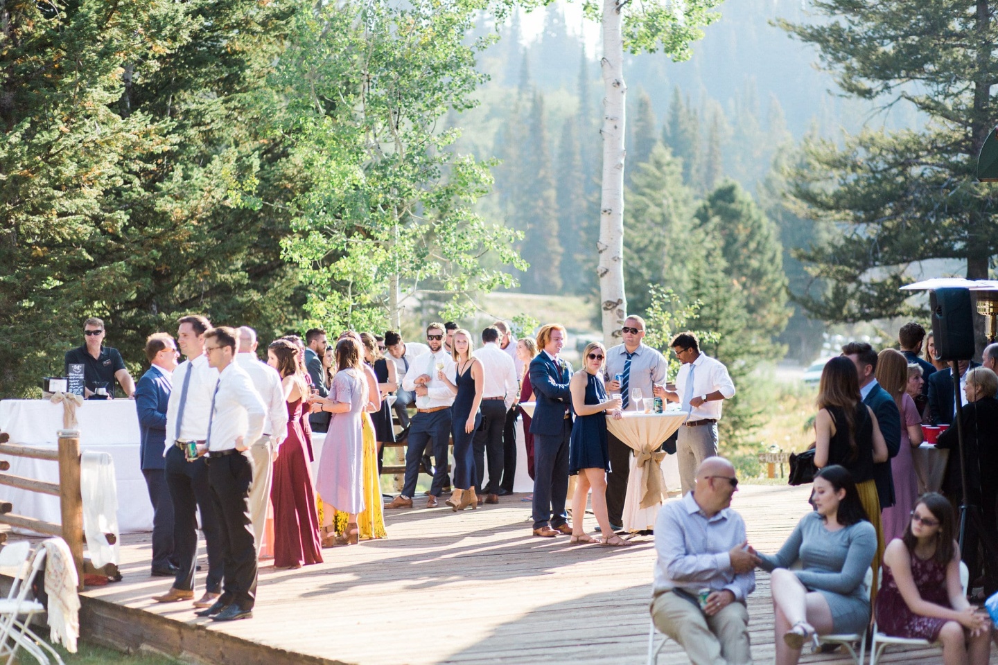Guests at a wedding