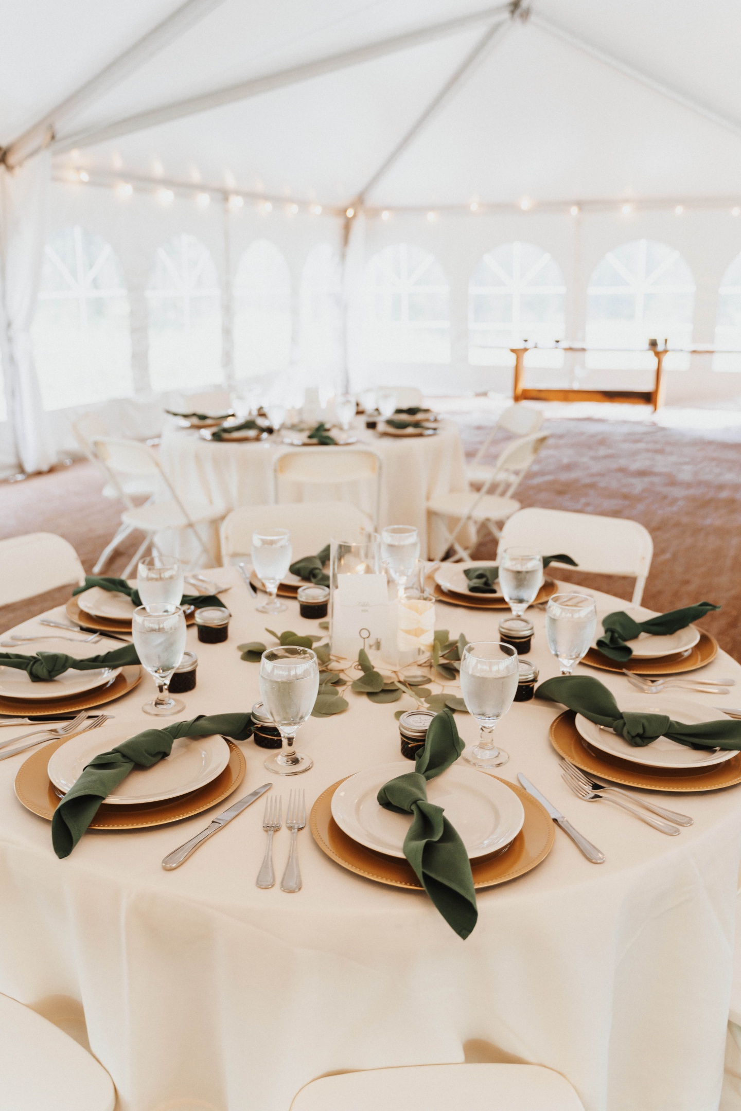Wedding table settings
