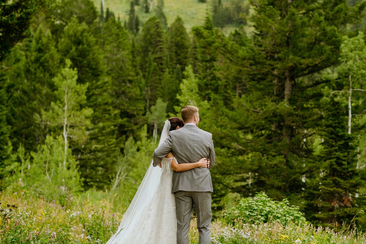 A bride and groom