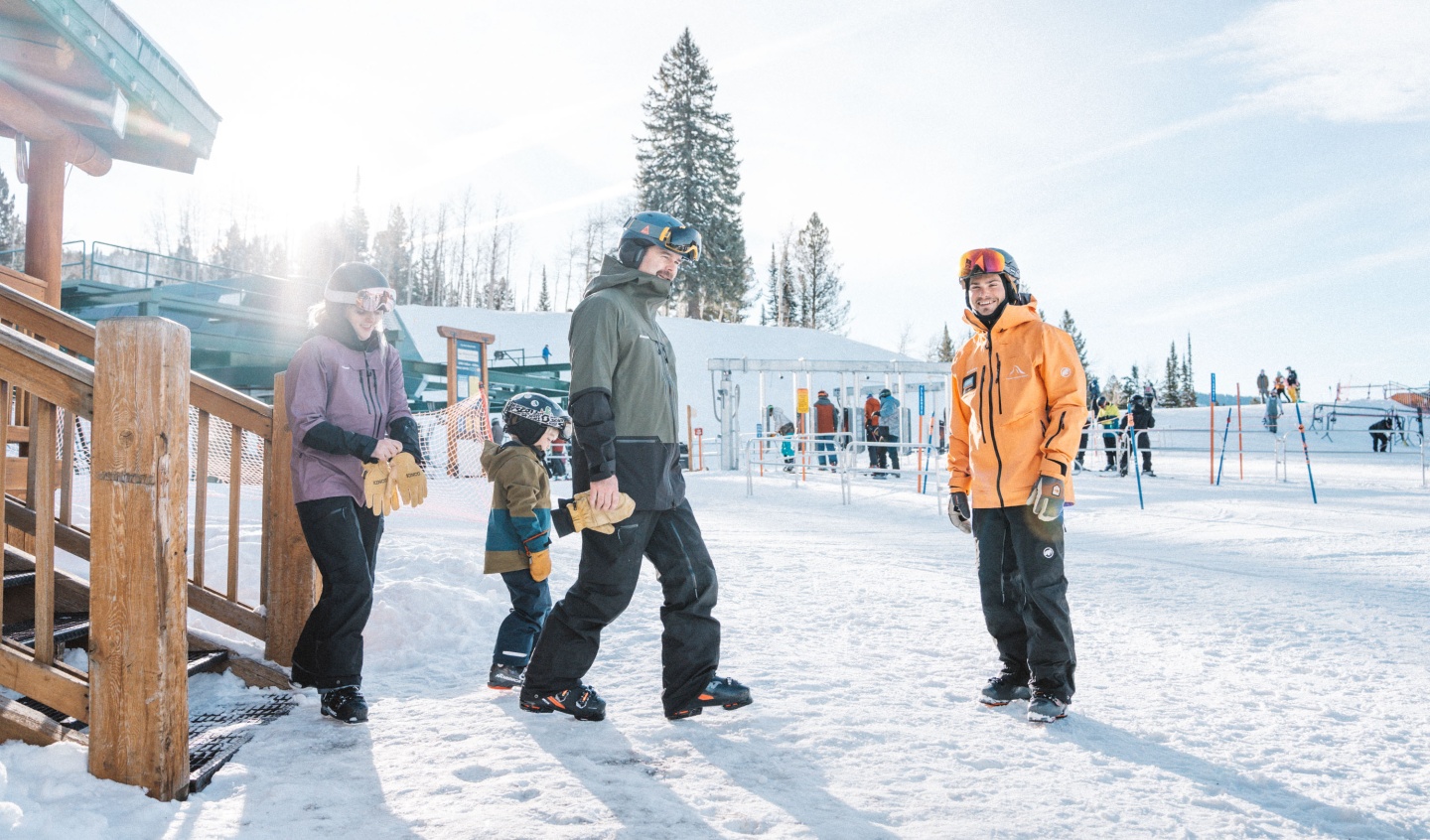 in front of ski school