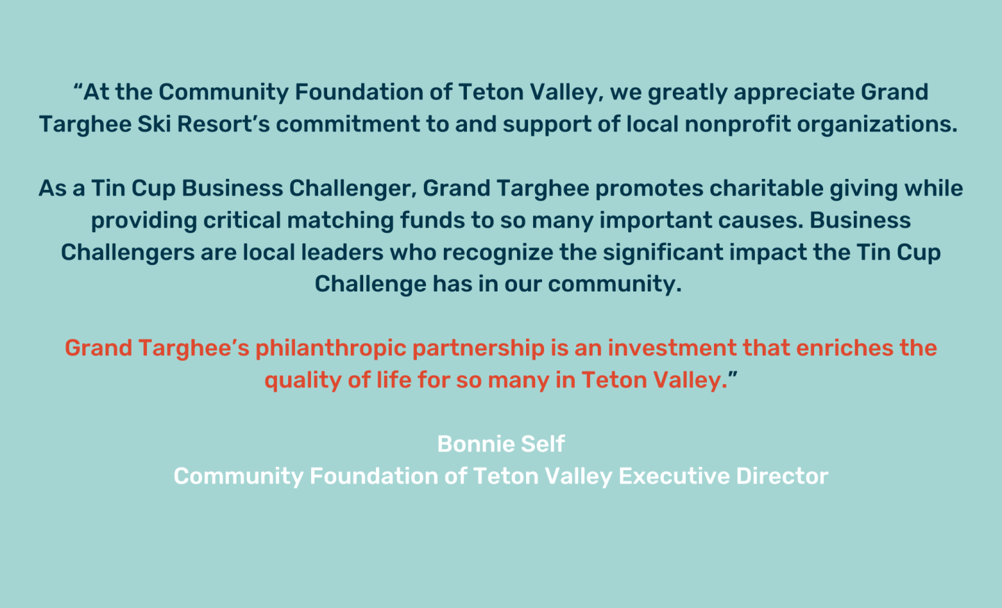 Impact Quote from Community Partner CFTV