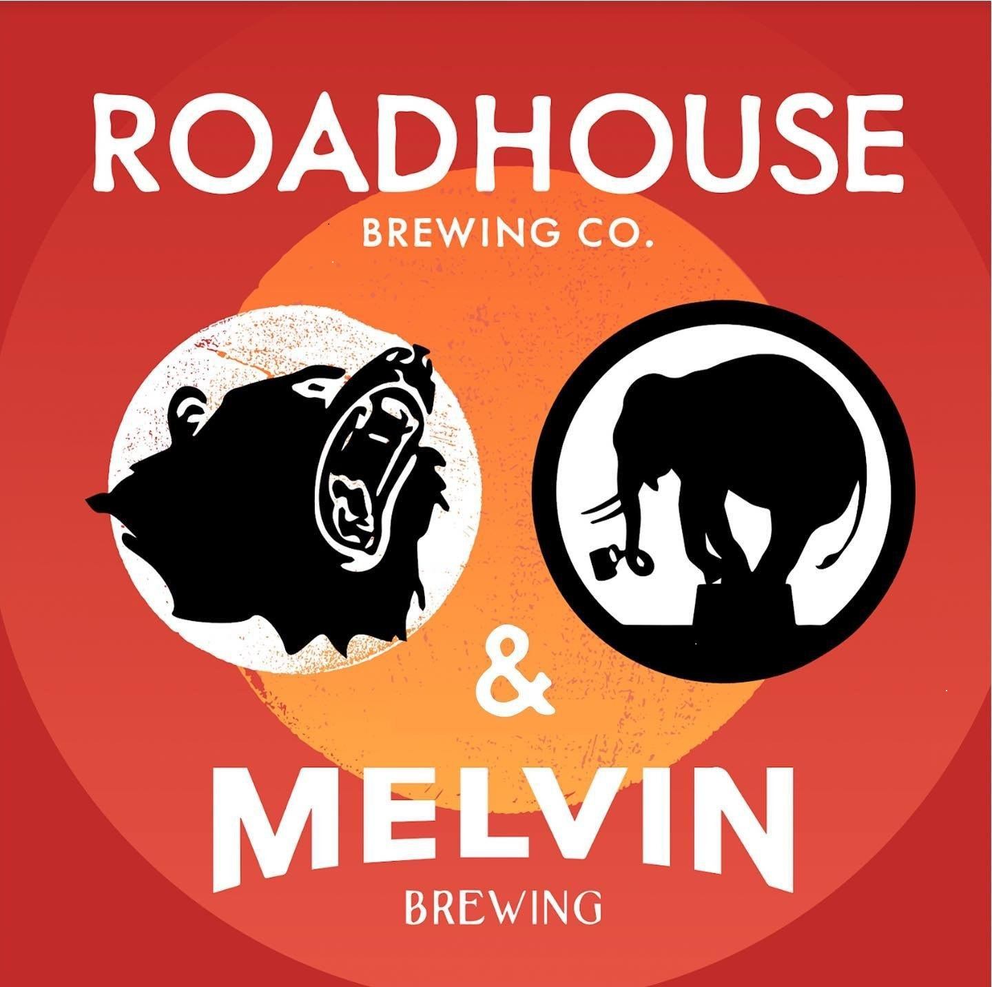 Red graphic with bear and elephant logo